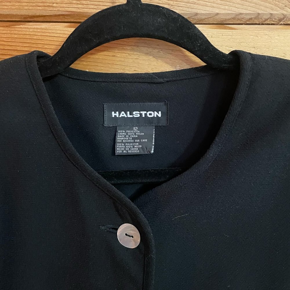 Halston Lined Button Down Blazer Jacket Size 12 - image 3